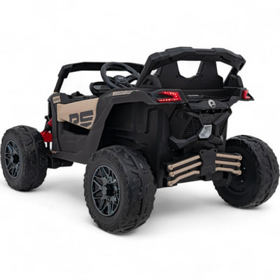 Coche Eléctrico para Niño CAN-AM MAVERICK 4x4 24v Caqui c/ RODAS DE BORRACHA & ASIENTO EN PELE