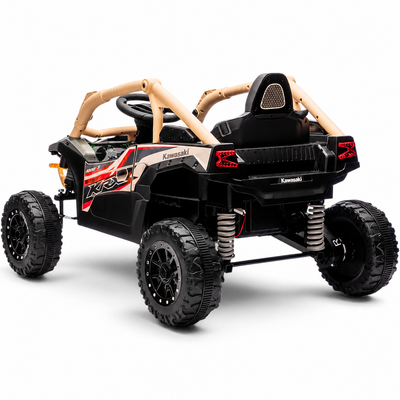 Coche Eléctrico para Niños Buggy KAWASAKI 4x4 12v BATERÍA DE LITIO Khaki c/ RUEDAS DE GOMA & ASIENTO DE PIEL