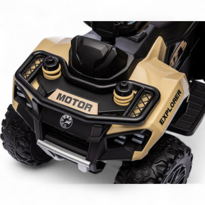 Mini Moto 4 Eléctrica para Niños LITTLE EXPLORER 6v Khaki c/ RODAS DE GOMA