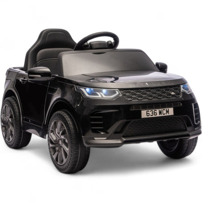 Coche Eléctrico para Niños RANGE ROVER DISCOVERY 12v Negro c/ RUEDAS DE GOMA & ASIENTO DE PIEL