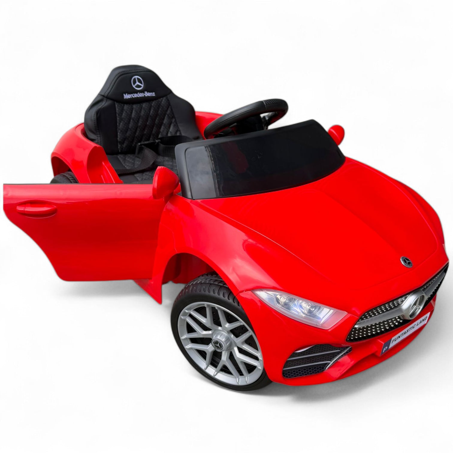 Coche Eléctrico para niño MERCEDES CLS 350 12v Rojo c/ RUEDAS DE GOMA & ASIENTO DE PIEL
