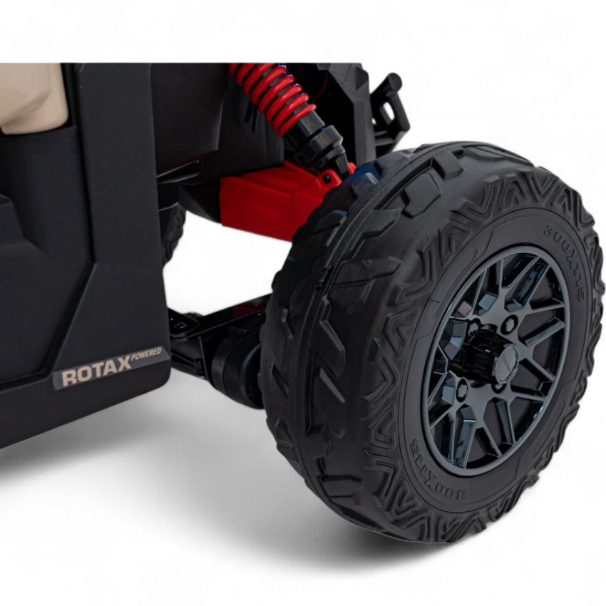 Coche Eléctrico para Niño CAN-AM MAVERICK 4x4 24v Caqui c/ RODAS DE BORRACHA & ASIENTO EN PELE
