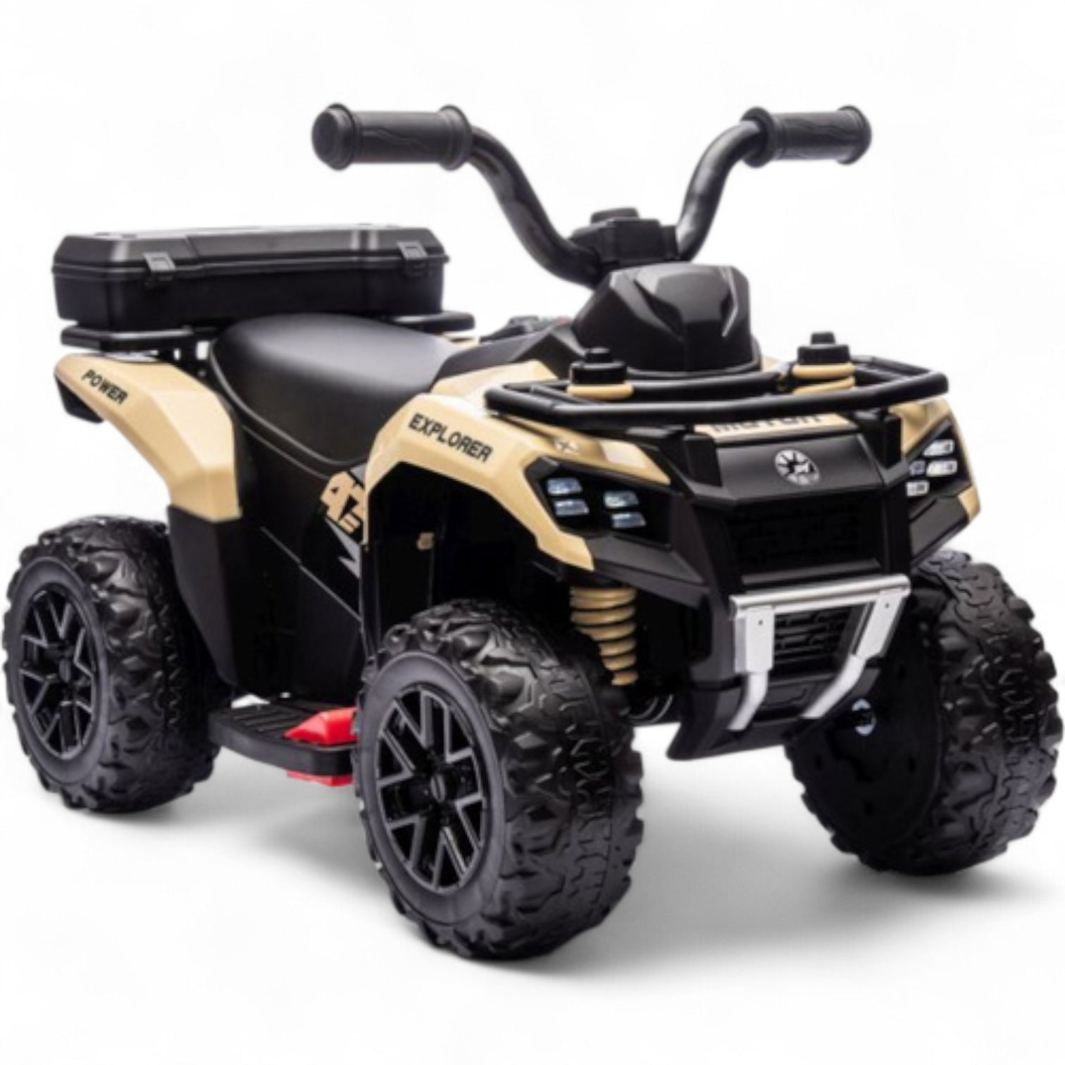 Mini Moto 4 Eléctrica para Niños LITTLE EXPLORER 6v Khaki c/ RODAS DE GOMA