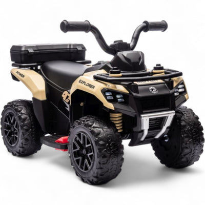 Mini Moto 4 Eléctrica para Niños LITTLE EXPLORER 6v Khaki c/ RODAS DE GOMA