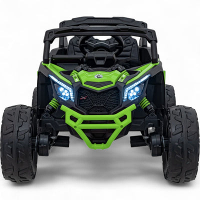 Coche Eléctrico para Niños CAN-AM MAVERICK 4x4 24v Verde c/ RUEDAS DE GOMA & ASIENTO DE PIEL