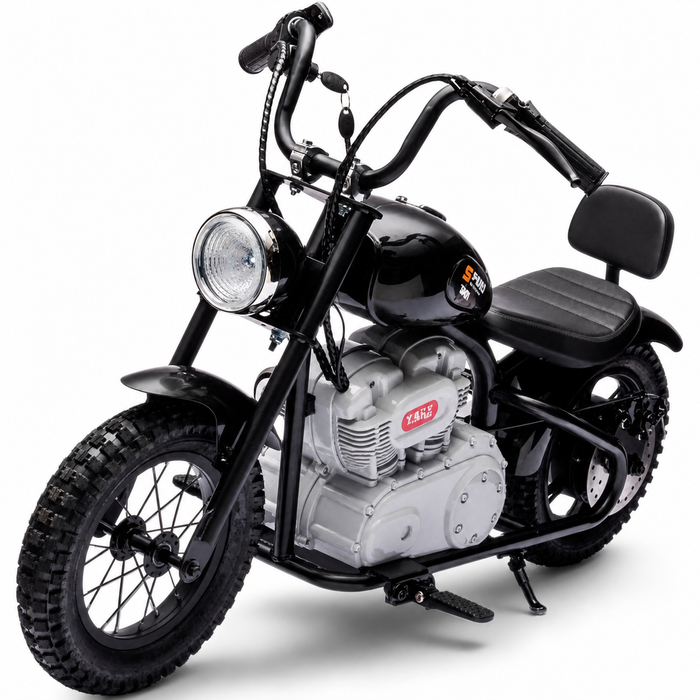 Moto Eléctrica para Niños MINI REBEL 36v Negra con RUEDAS NEUMÁTICAS Y ASIENTO DE PIEL ECOLÓGICA