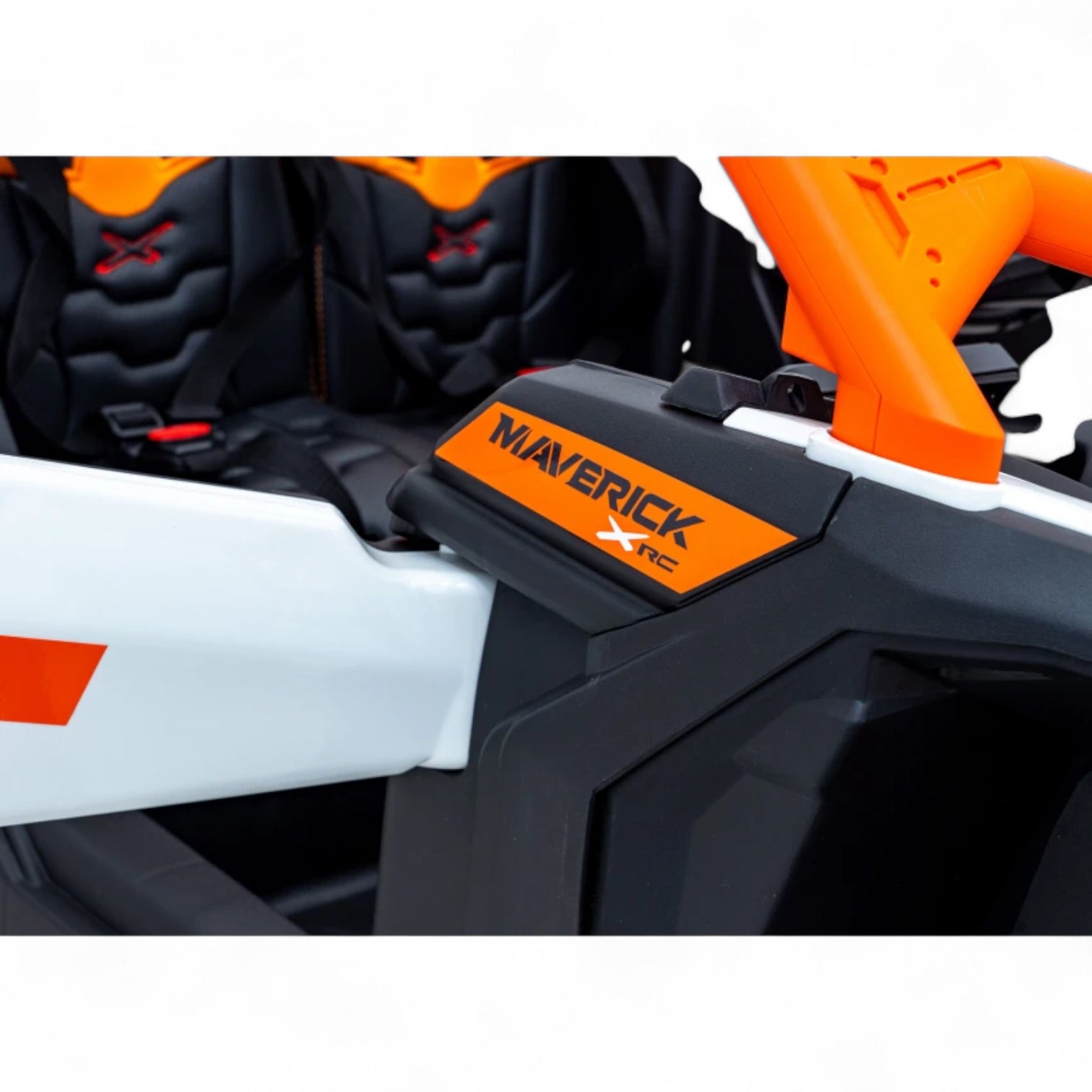 Coche Eléctrico para Niño CAN-AM MAVERICK TURBO RR 4x4 24v Naranja c/ RUEDAS DE GOMA & ASIENTO DE PIEL
