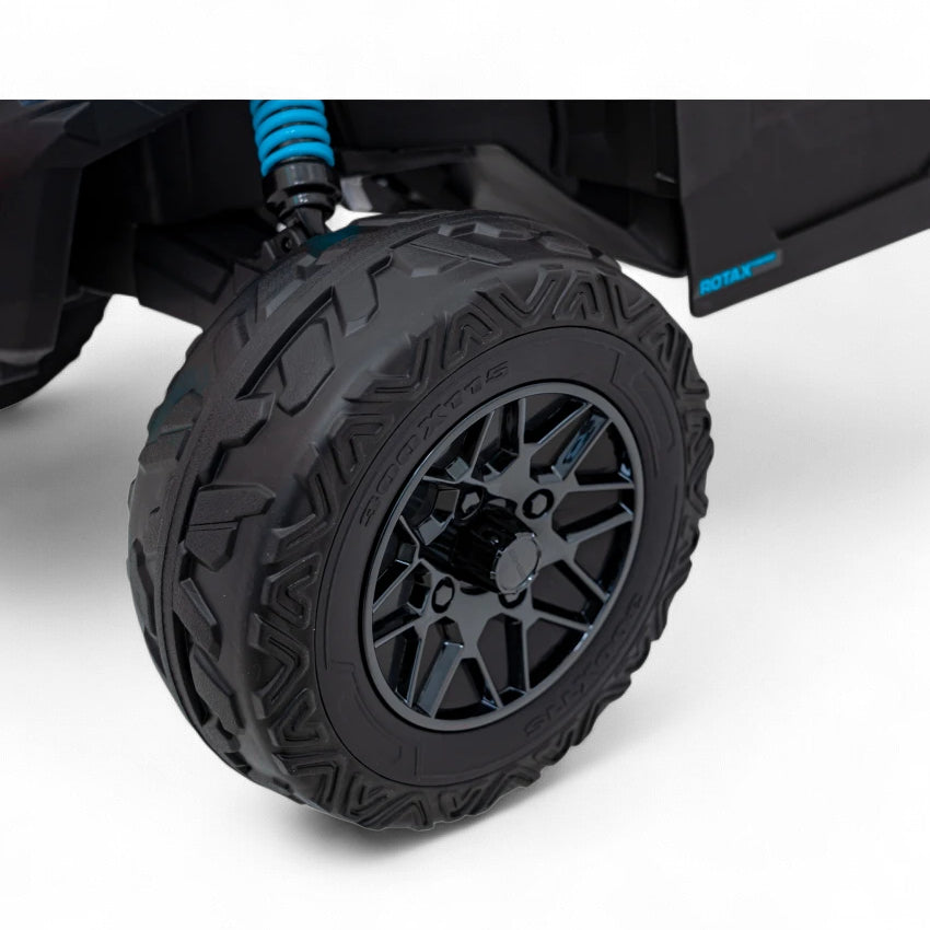 Coche Eléctrico para Niños CAN-AM MAVERICK 4x4 24v Azul c/ RUEDAS DE GOMA & ASIENTO DE PIEL