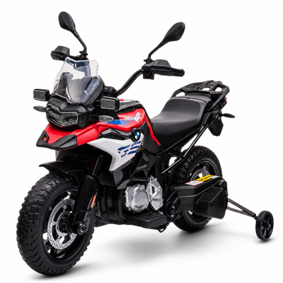 Mota Elétrica para Criança BMW F850 12v Vermelha c/ RODAS DE BORRACHA