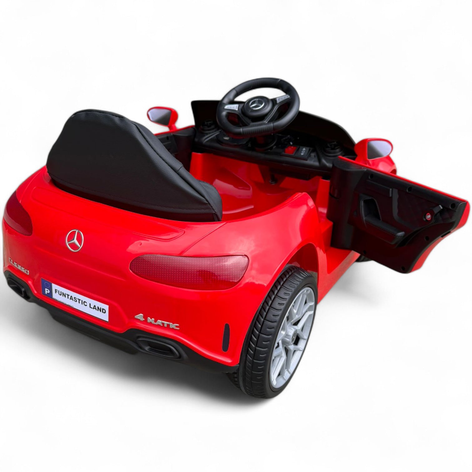 Coche Eléctrico para niño MERCEDES CLS 350 12v Rojo c/ RUEDAS DE GOMA & ASIENTO DE PIEL