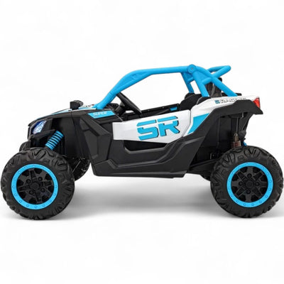 Coche Eléctrico para Niños MAVERICK STYLE RR 4x4 24v Azul c/ RUEDAS DE GOMA & ASIENTO DE PIEL