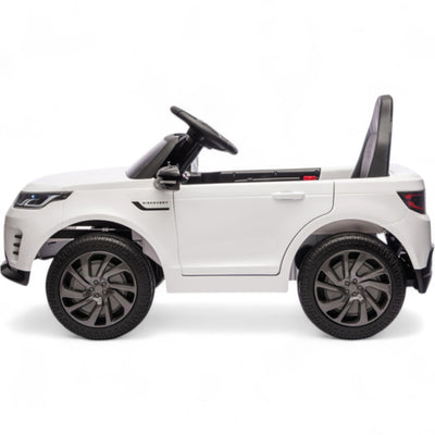 Coche Eléctrico para Niños RANGE ROVER DISCOVERY 12v Blanco c/ RUEDAS DE GOMA & ASIENTO DE PIEL