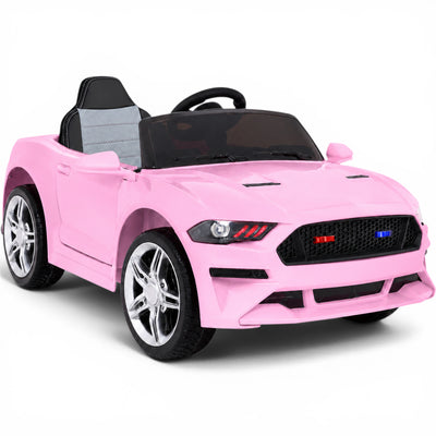 Carro Elétrico para Criança GT Style Rosa 12v c/ RODAS DE BORRACHA & ASSENTO EM PELE