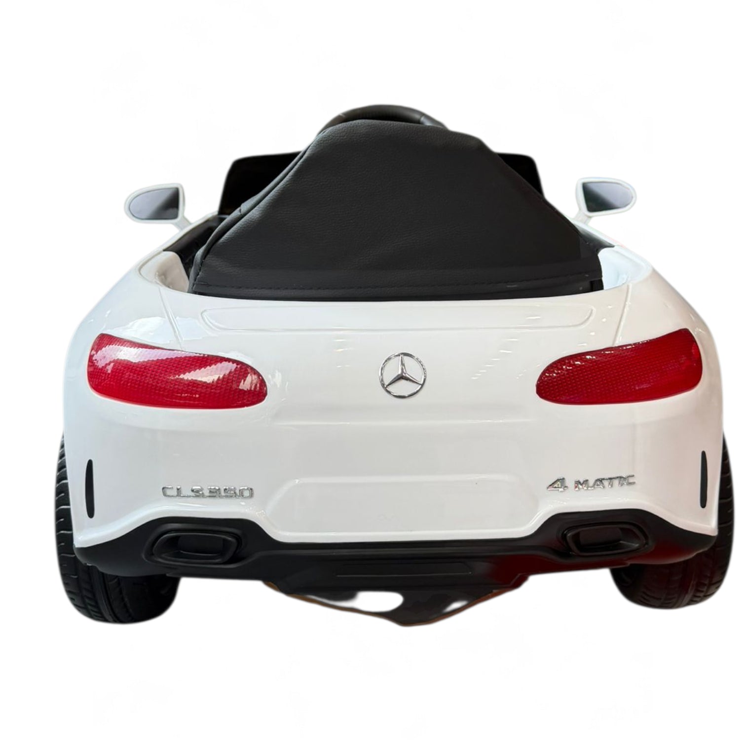 Coche Eléctrico para niño MERCEDES CLS 350 12v BLANCO c/ RODAS DE BORRACHA & ASIENTO EN PELE