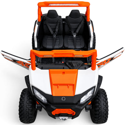 Carro Elétrico para Criança BUGGY PULSATING 4x4 24v Laranja c/ RODAS DE BORRACHA & ASSENTO EM PELE