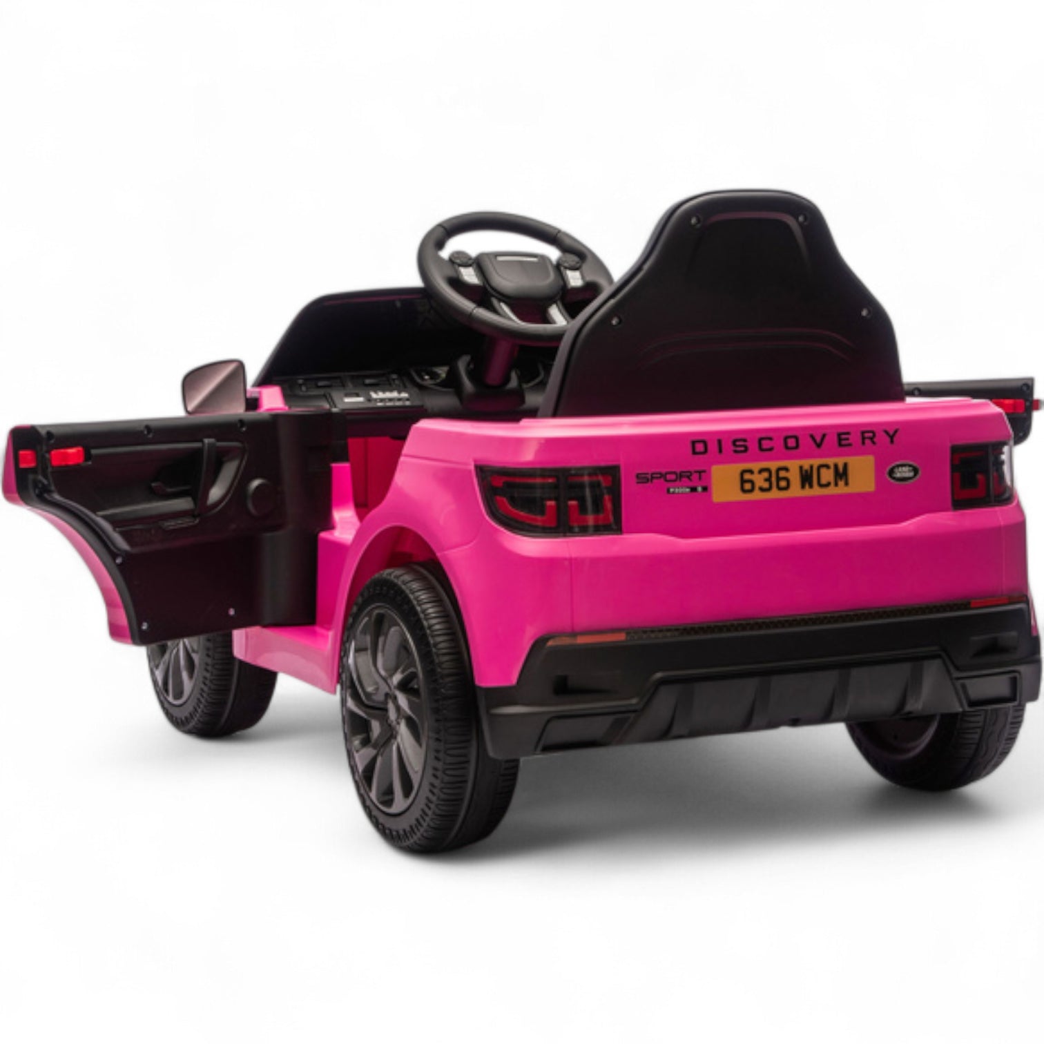 Coche Eléctrico para Niños RANGE ROVER DISCOVERY 12v Negro c/ RUEDAS DE GOMA & ASIENTO DE PIEL