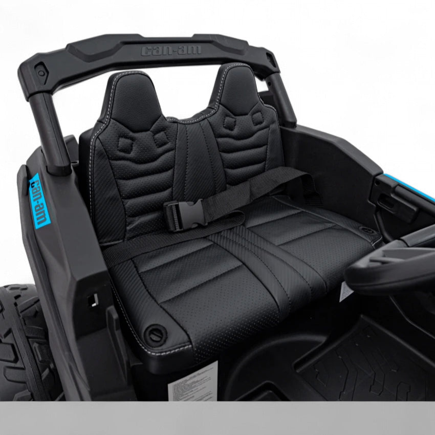 Coche Eléctrico para Niños CAN-AM MAVERICK 4x4 24v Azul c/ RUEDAS DE GOMA & ASIENTO DE PIEL