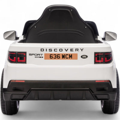 Coche Eléctrico para Niños RANGE ROVER DISCOVERY 12v Blanco c/ RUEDAS DE GOMA & ASIENTO DE PIEL