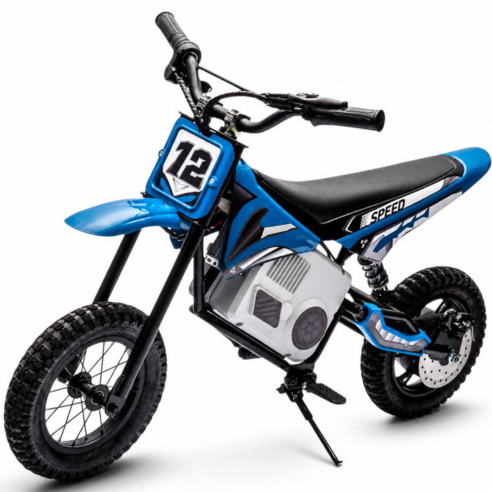 Moto Eléctrica para Niños RAPTOR MX Azul 36v con RUEDAS NEUMÁTICAS Y ASIENTO DE PIEL ECOLÓGICA