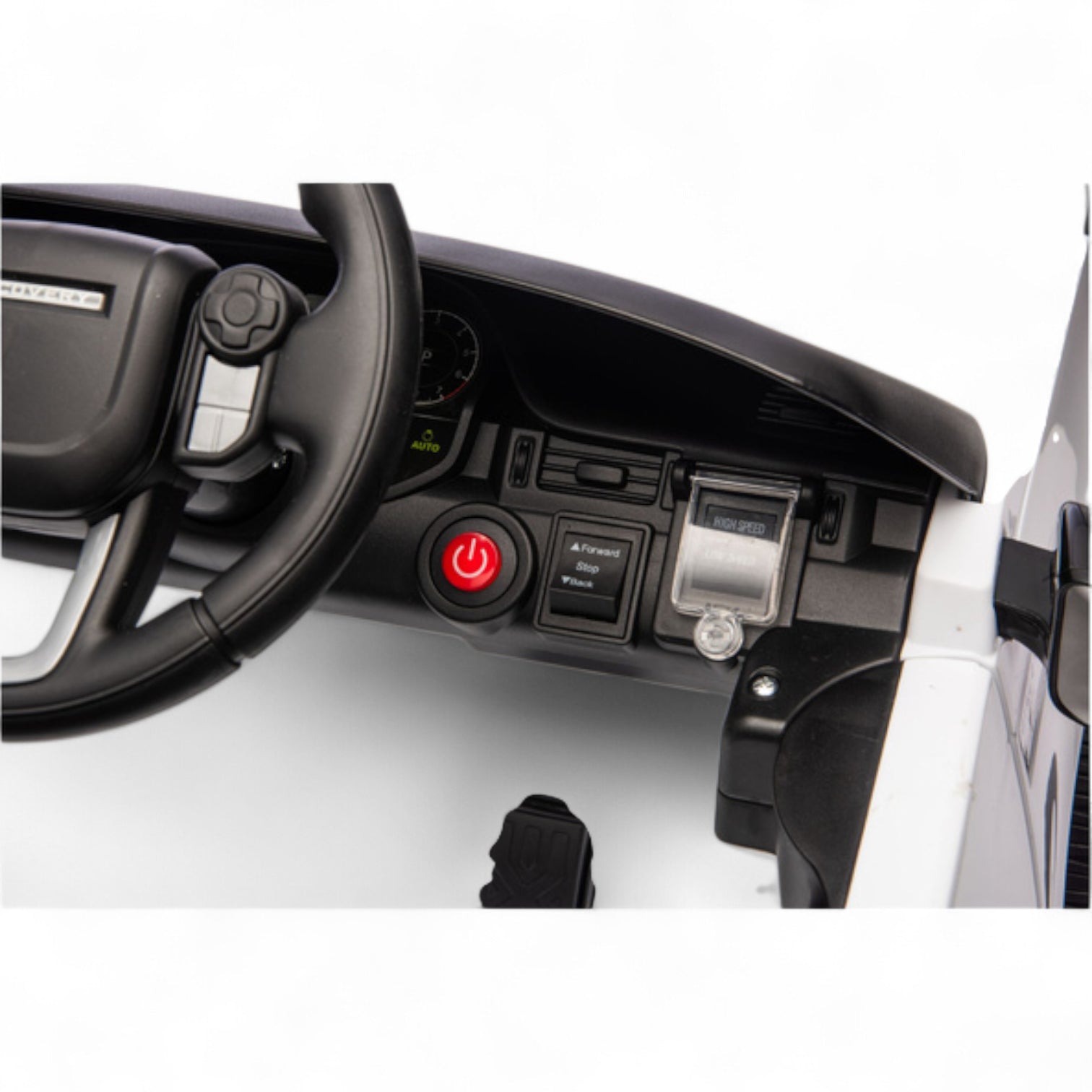 Coche Eléctrico para Niños RANGE ROVER DISCOVERY 12v Blanco c/ RUEDAS DE GOMA & ASIENTO DE PIEL