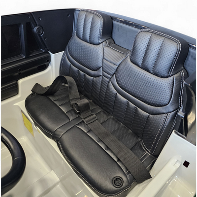 Coche eléctrico para niños RANGE ROVER SV Blanco 2 Plazas 24v c/ RUEDAS DE GOMA & ASIENTO DE PIEL
