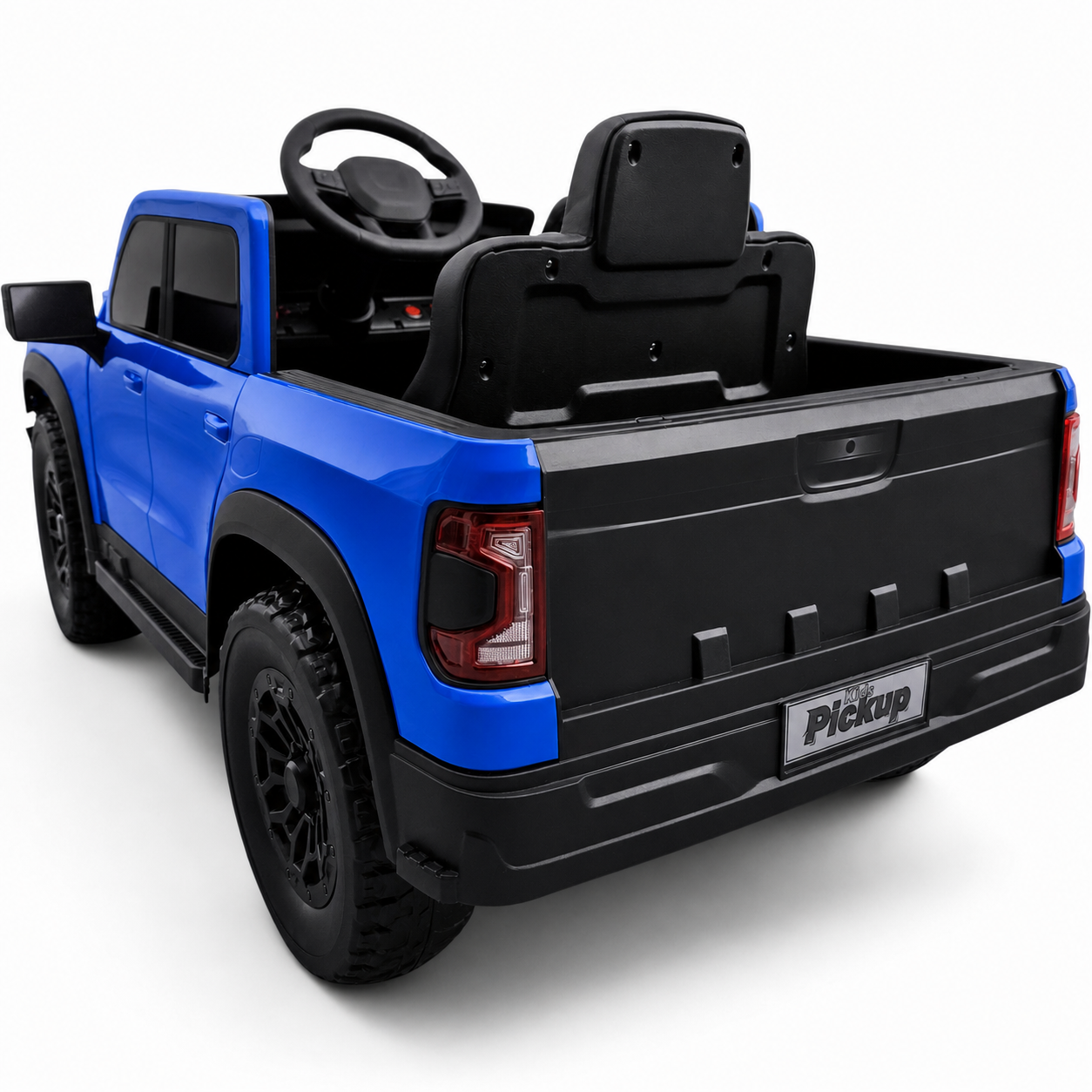 Carro Elétrico para Criança Range Raptor Style 12v Azul c/ RODAS DE BORRACHA & ASSENTO EM PELE