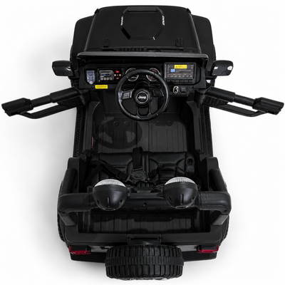 Carro Elétrico para Criança JEEP RUBICON 4x4 24v Preto c/ RODAS DE BORRACHA & ASSENTO EM PELE