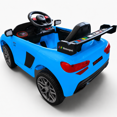 Coche Eléctrico para Niño R8 Style 12v Azul c/ RUEDAS DE GOMA & ASIENTO DE PIEL