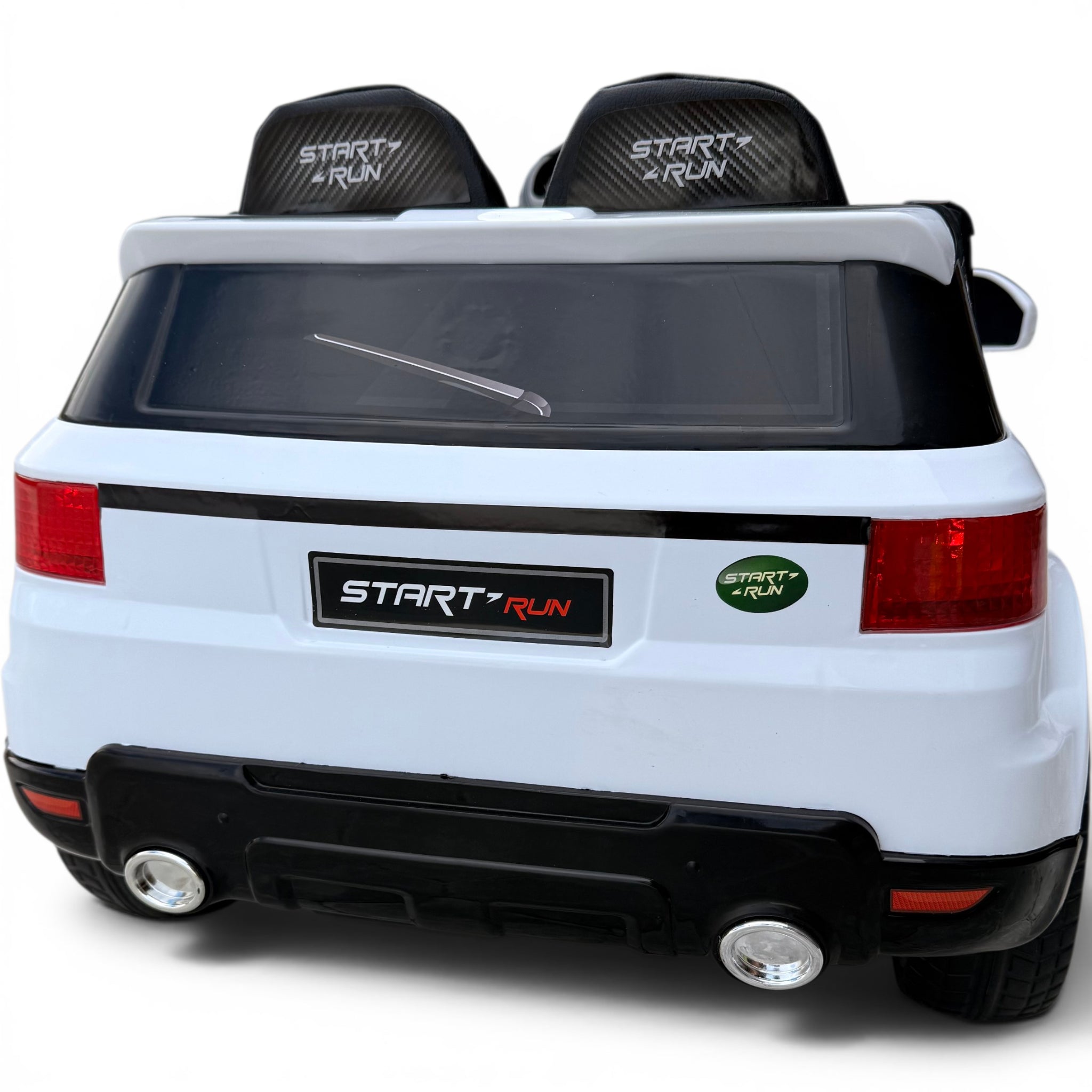 Carro Elétrico para Criança Rover Style 12v Branco c/ RODAS DE BORRACHA & ASSENTO EM PELE