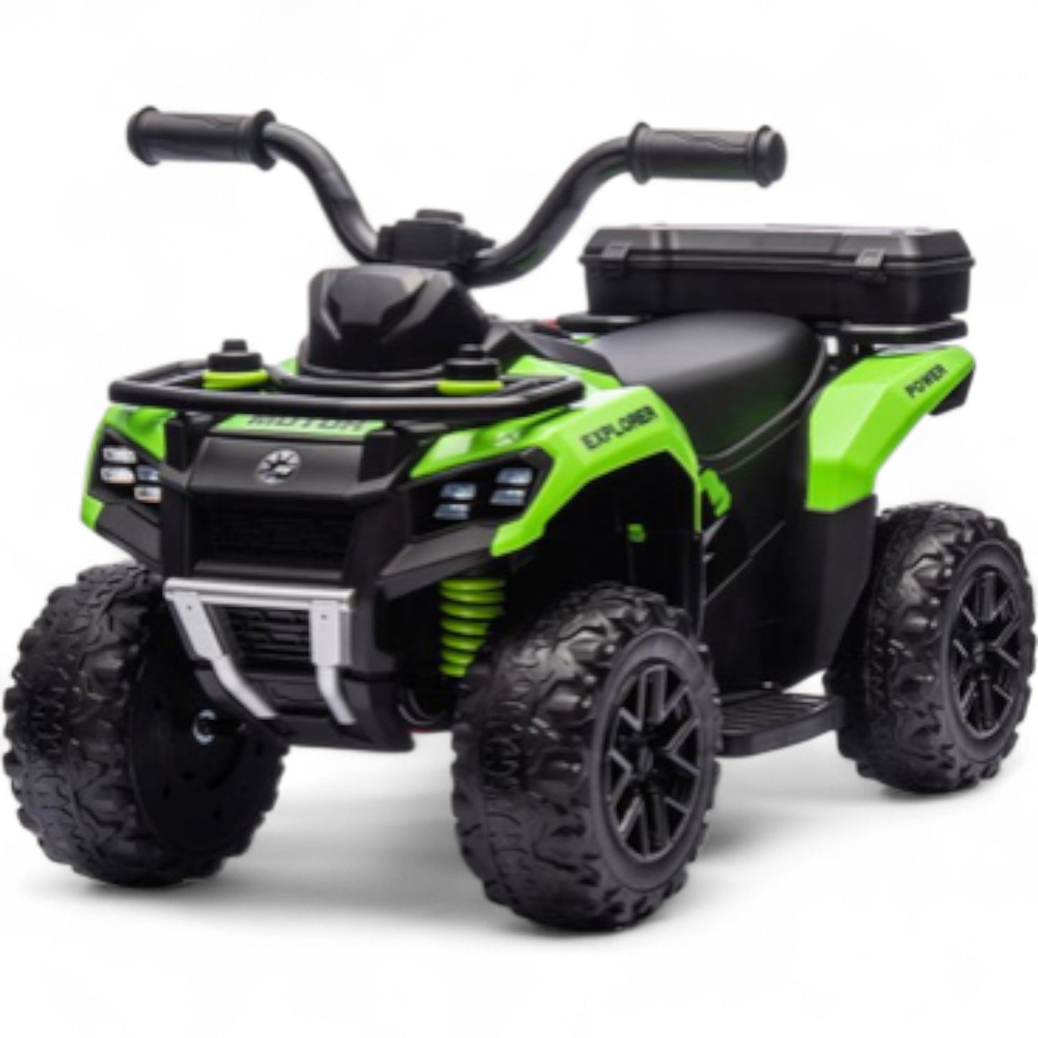 Mini Moto 4 Eléctrica para Niños LITTLE EXPLORER 6v Verde c/ RODAS DE GOMA