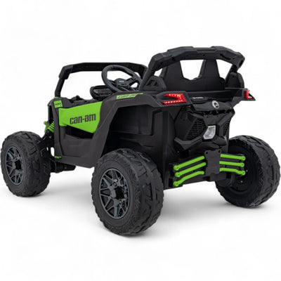 Coche Eléctrico para Niños CAN-AM MAVERICK 4x4 24v Verde c/ RUEDAS DE GOMA & ASIENTO DE PIEL