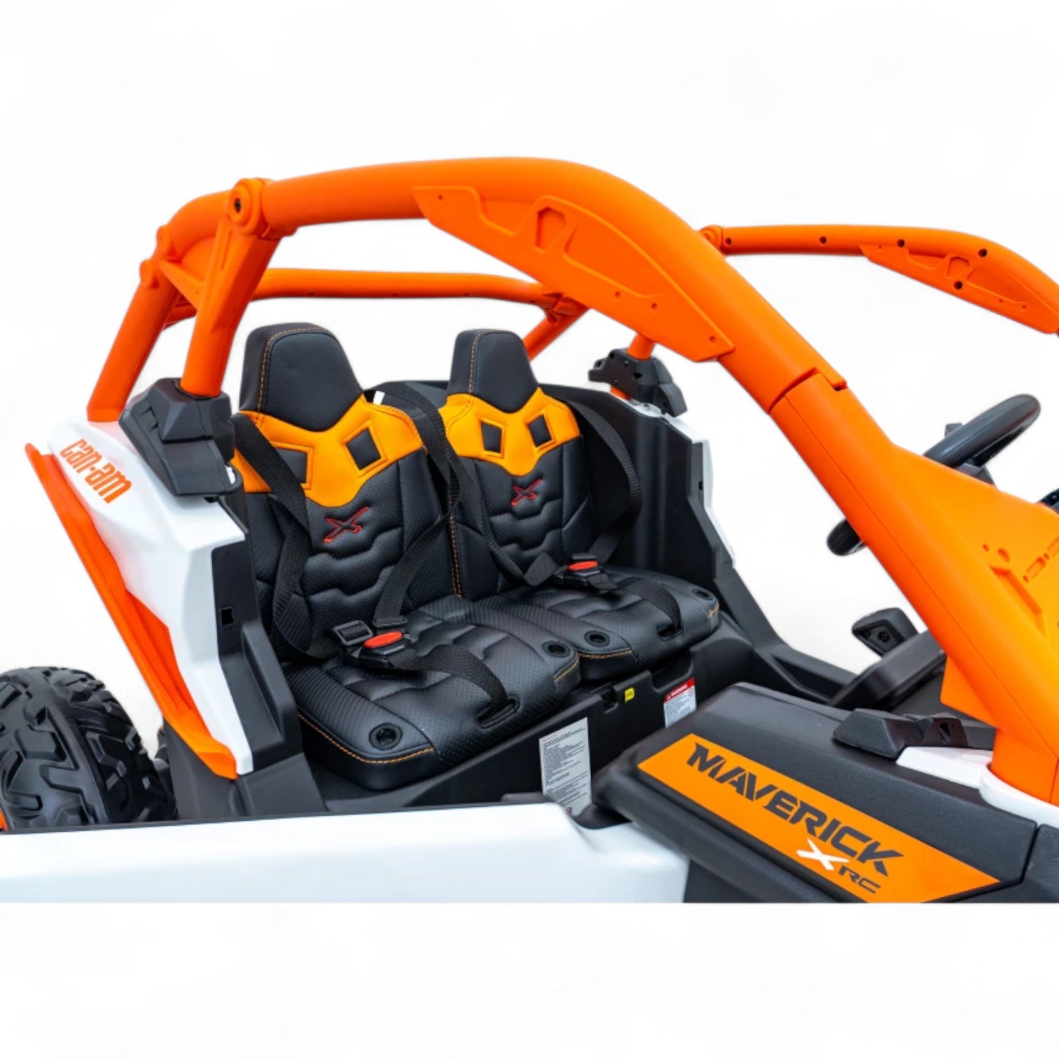 Coche Eléctrico para Niño CAN-AM MAVERICK TURBO RR 4x4 24v Naranja c/ RUEDAS DE GOMA & ASIENTO DE PIEL