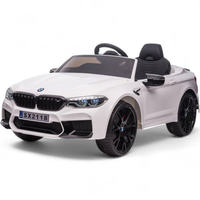 Coche Eléctrico para Niños BMW M5 DRIFT 24v Blanco c/ RUEDAS DE GOMA & ASIENTO DE PIEL