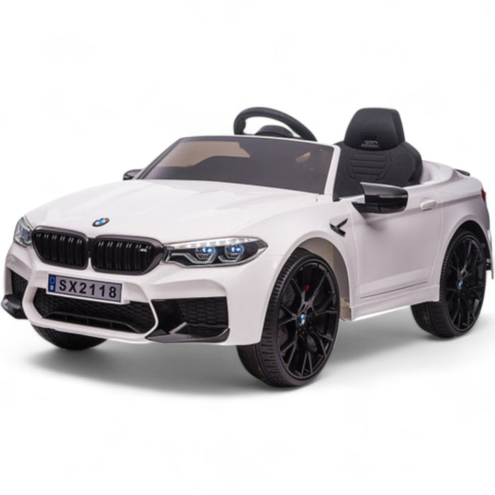 Coche Eléctrico para Niños BMW M5 DRIFT 24v Blanco c/ RUEDAS DE GOMA & ASIENTO DE PIEL ECOLÓGICA