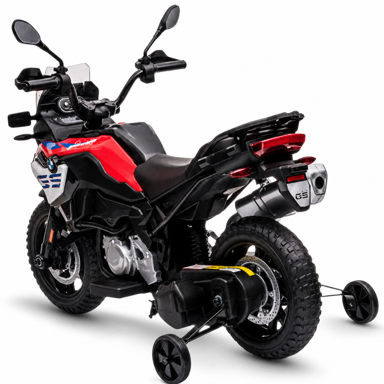 Mota Elétrica para Criança BMW F850 12v Vermelha c/ RODAS DE BORRACHA