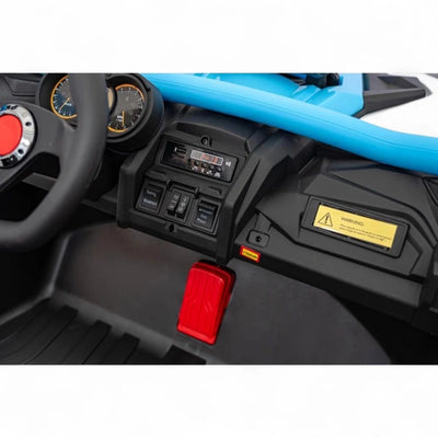 Coche Eléctrico para Niños MAVERICK STYLE RR 4x4 24v Azul c/ RUEDAS DE GOMA & ASIENTO DE PIEL