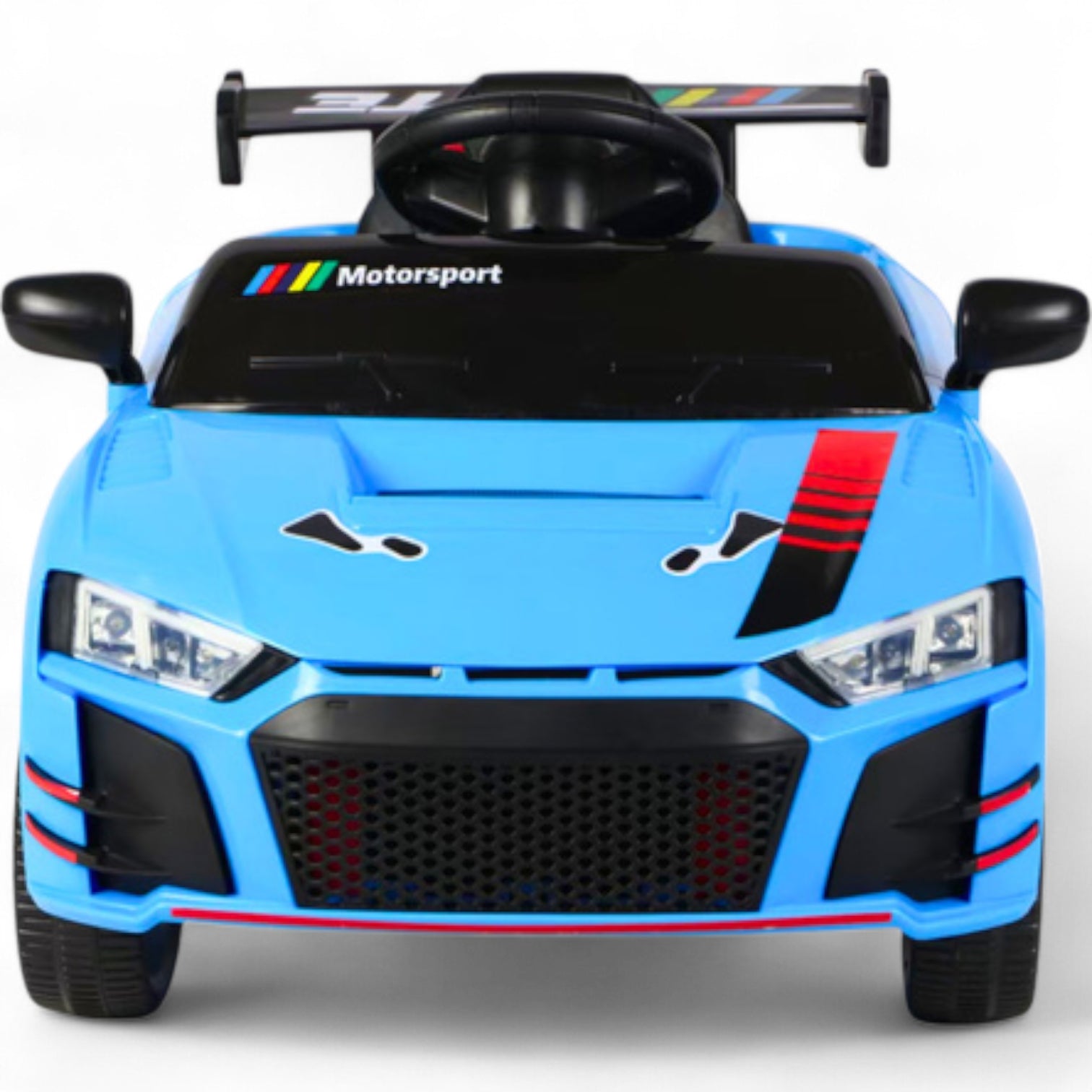 Coche Eléctrico para Niño R8 Style 12v Azul c/ RUEDAS DE GOMA & ASIENTO DE PIEL