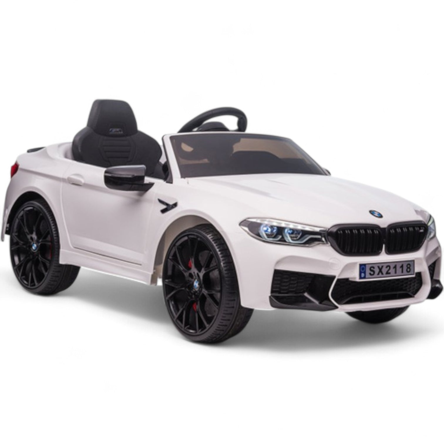 Coche Eléctrico para Niños BMW M5 DRIFT 24v Blanco c/ RUEDAS DE GOMA & ASIENTO DE PIEL