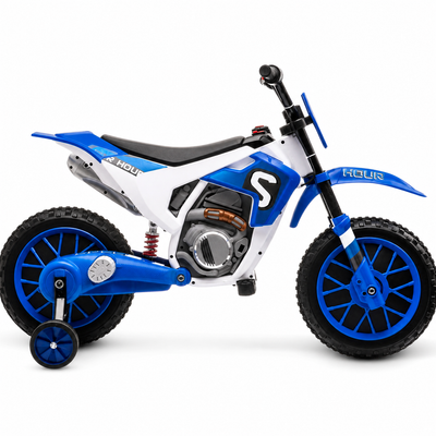 Mota Elétrica para Criança CROSS BLAZE 12v Azul c/ RODAS DE BORRACHA