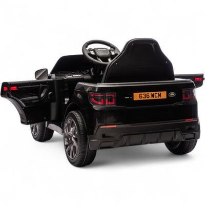 Coche Eléctrico para Niños RANGE ROVER DISCOVERY 12v Negro c/ RUEDAS DE GOMA & ASIENTO DE PIEL