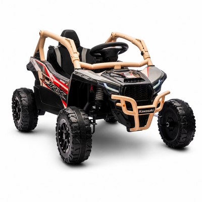 Coche Eléctrico para Niños Buggy KAWASAKI 4x4 12v BATERÍA DE LITIO Khaki c/ RUEDAS DE GOMA & ASIENTO DE PIEL