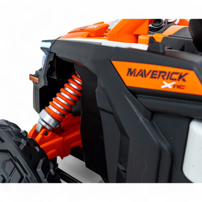 Coche Eléctrico para Niño CAN-AM MAVERICK TURBO RR 4x4 24v Naranja c/ RUEDAS DE GOMA & ASIENTO DE PIEL
