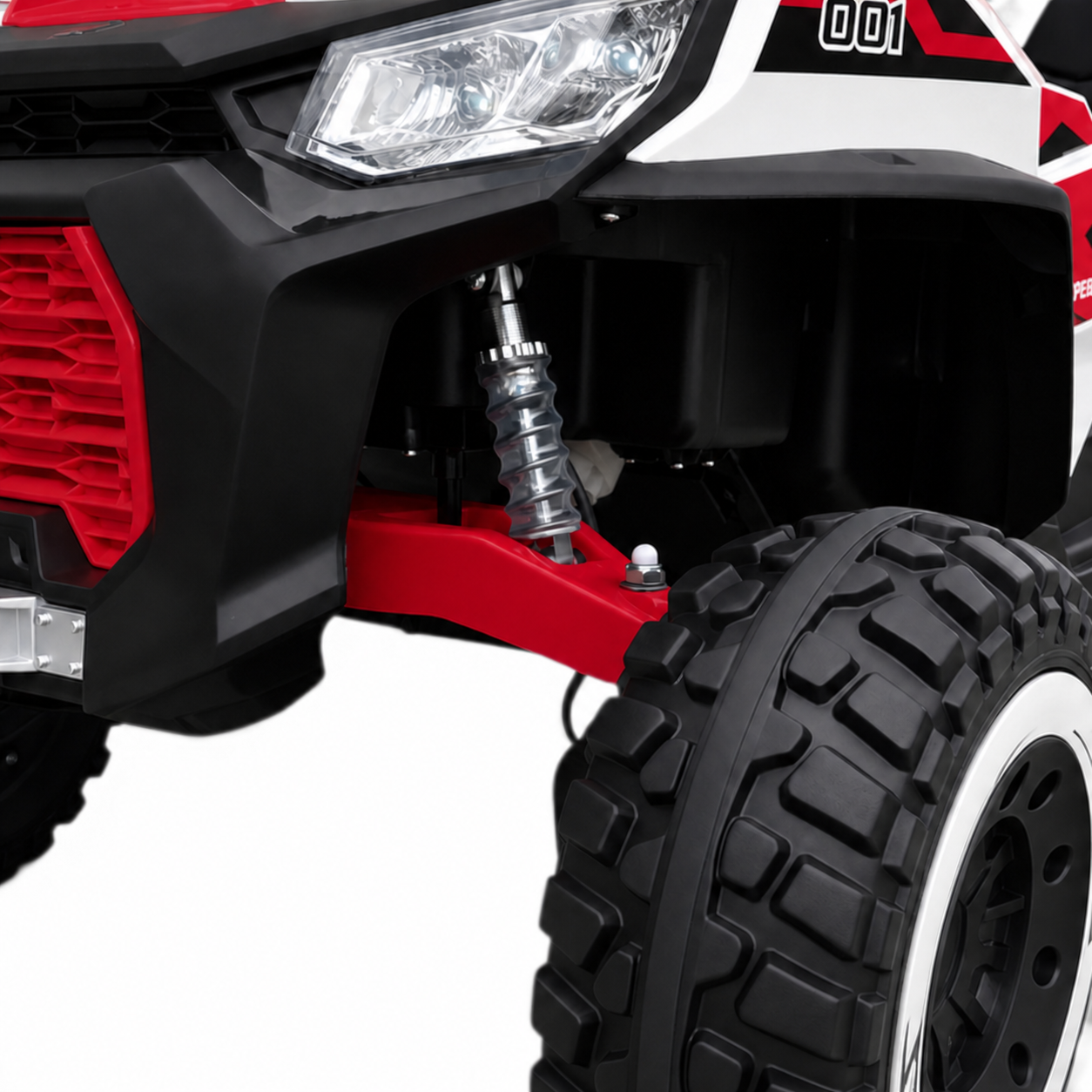 Carro Elétrico para Criança BUGGY PULSATING 4x4 24v Vermelho c/ RODAS DE BORRACHA & ASSENTO EM PELE