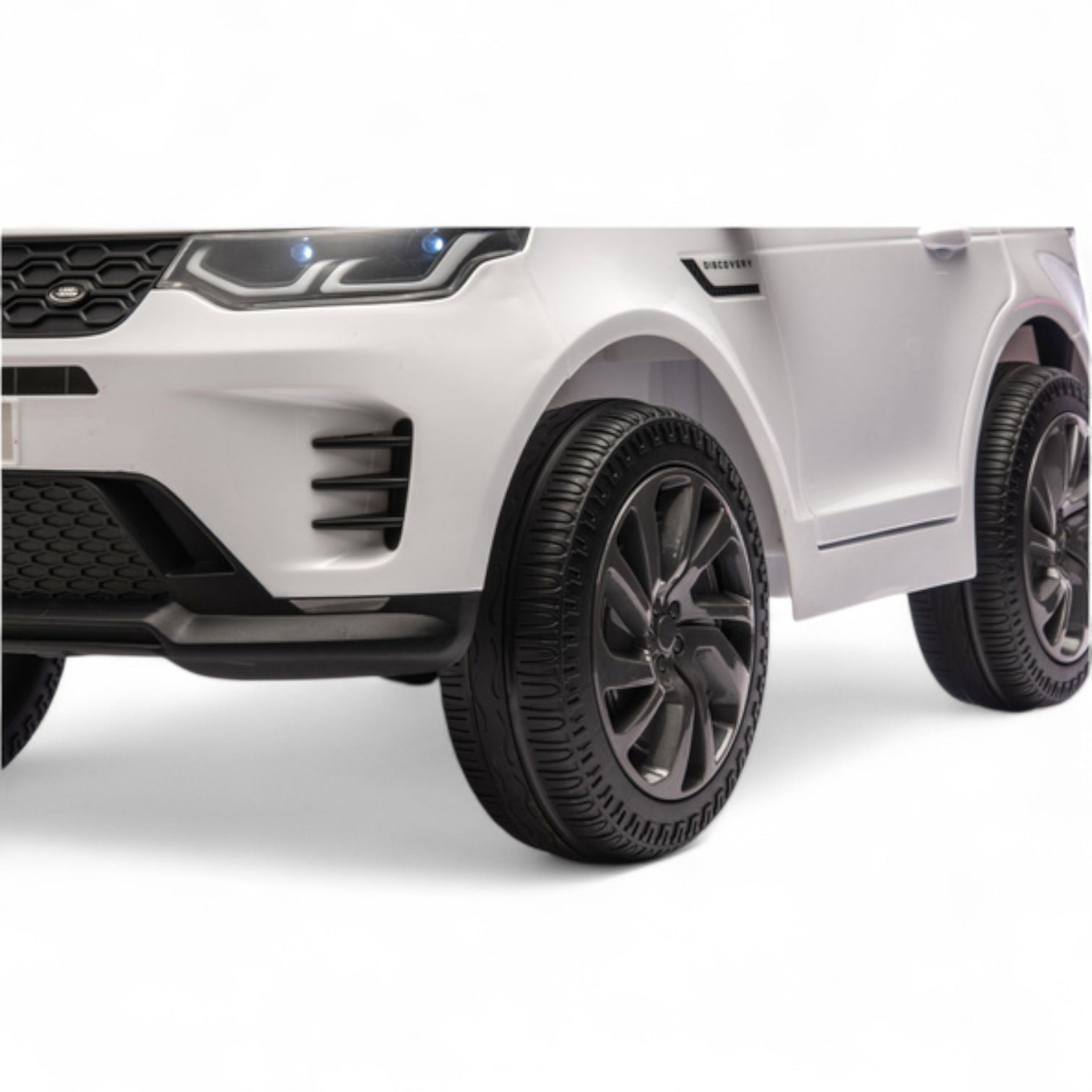 Coche Eléctrico para Niños RANGE ROVER DISCOVERY 12v Blanco c/ RUEDAS DE GOMA & ASIENTO DE PIEL