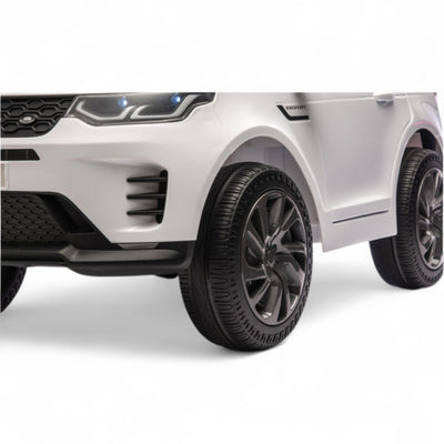Coche Eléctrico para Niños RANGE ROVER DISCOVERY 12v Blanco c/ RUEDAS DE GOMA & ASIENTO DE PIEL