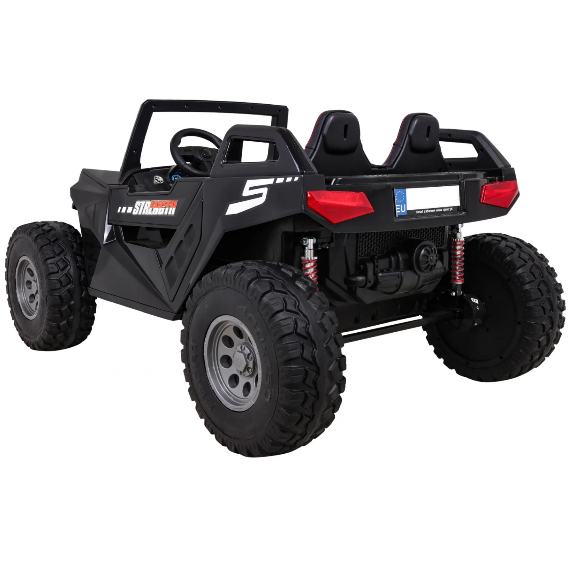 Coche Eléctrico para Niño BUGGY CLASH 4x4 24v Negro 2 LUGARES, RUEDAS DE GOMA & ASIENTO DE PIEL
