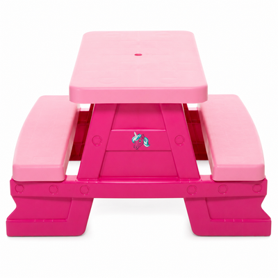 Mesa Infantil de Jardín con Bancos Rosa