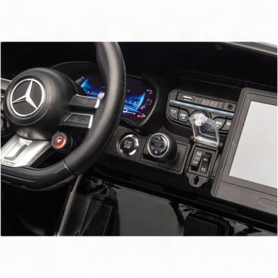 Coche Eléctrico para Niño MERCEDES GT63 24v STRONG XXL Negro Metalizado c/ MP4, RUEDAS DE GOMA & ASIENTO DE PIEL