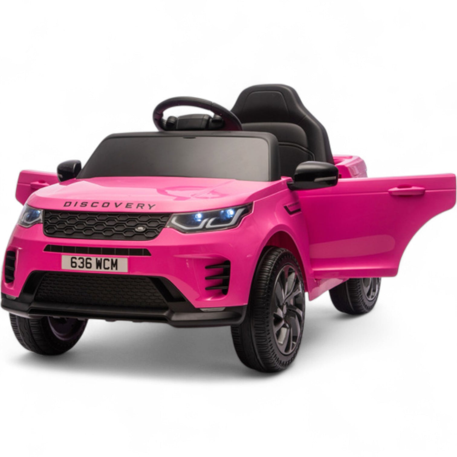 Coche Eléctrico para Niños RANGE ROVER DISCOVERY 12v Negro c/ RUEDAS DE GOMA & ASIENTO DE PIEL