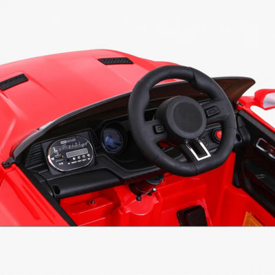 Carro Elétrico para Criança GT Style Vermelho 12v c/ RODAS DE BORRACHA & ASSENTO EM PELE